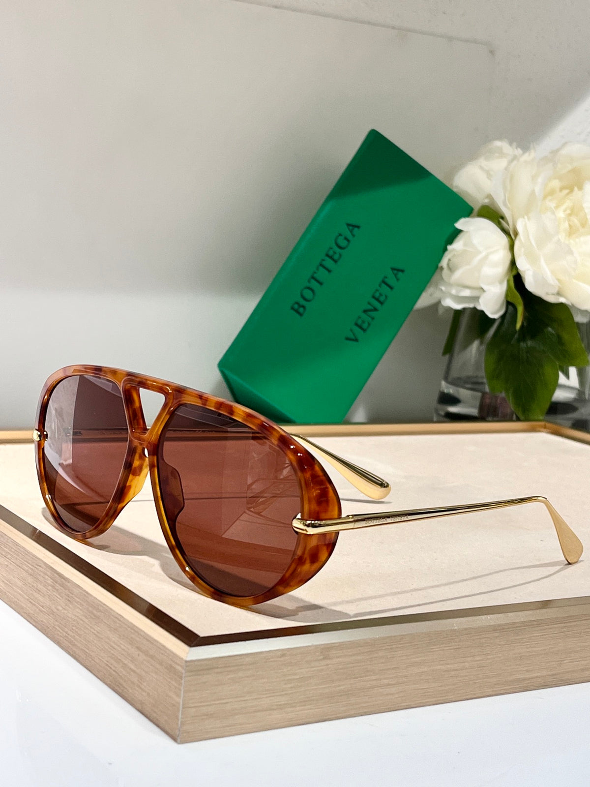 Bottega Veneta BV1274 Black & Green Designer Sunglasses 63-12-145 mm - detail image 4