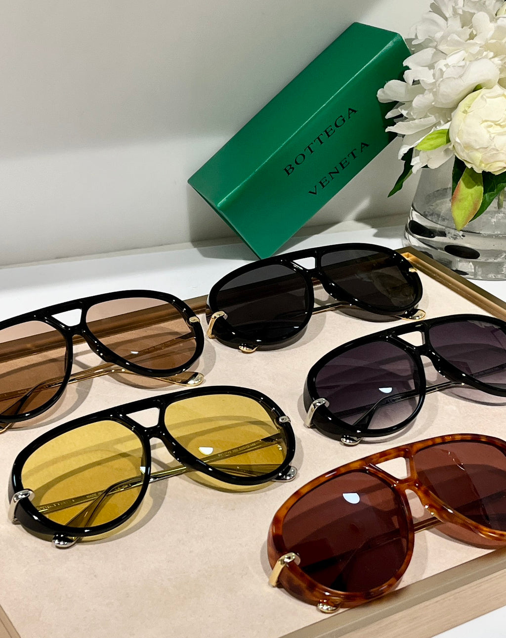 Bottega Veneta BV1274 Black & Green Designer Sunglasses 63-12-145 mm - detail image 9