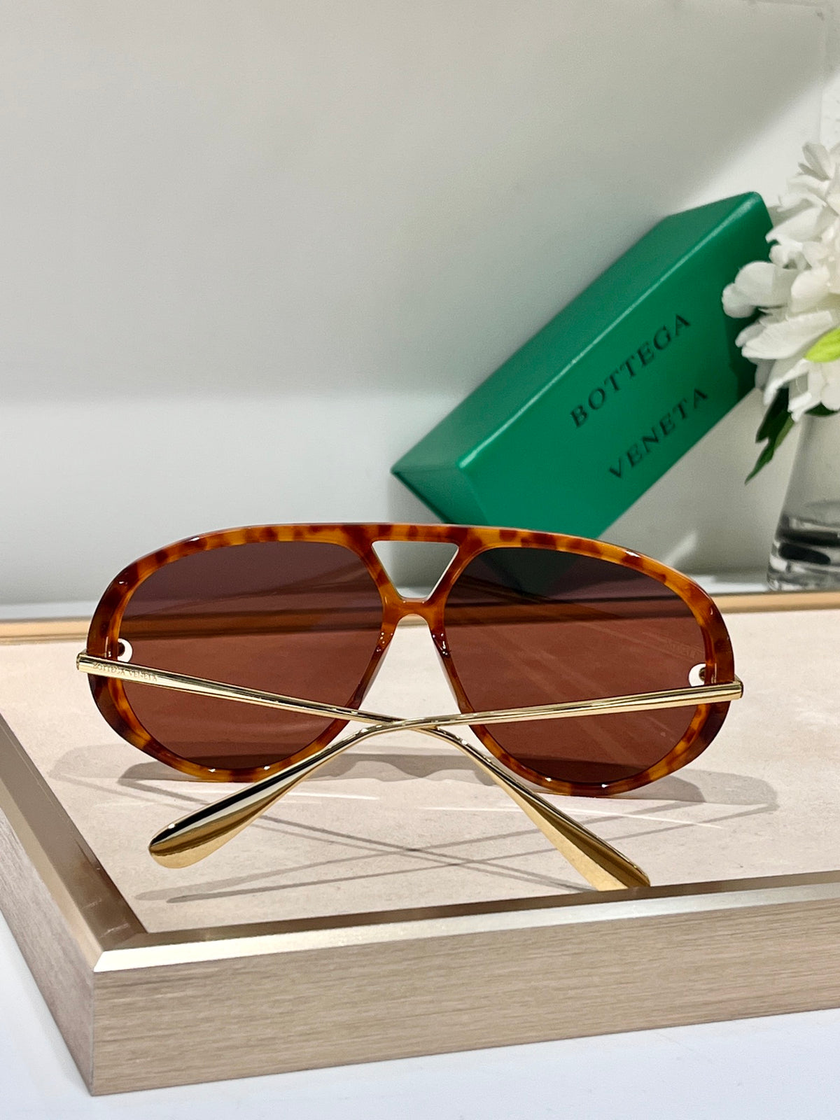 Bottega Veneta BV1274 Black & Green Designer Sunglasses 63-12-145 mm - detail image 8