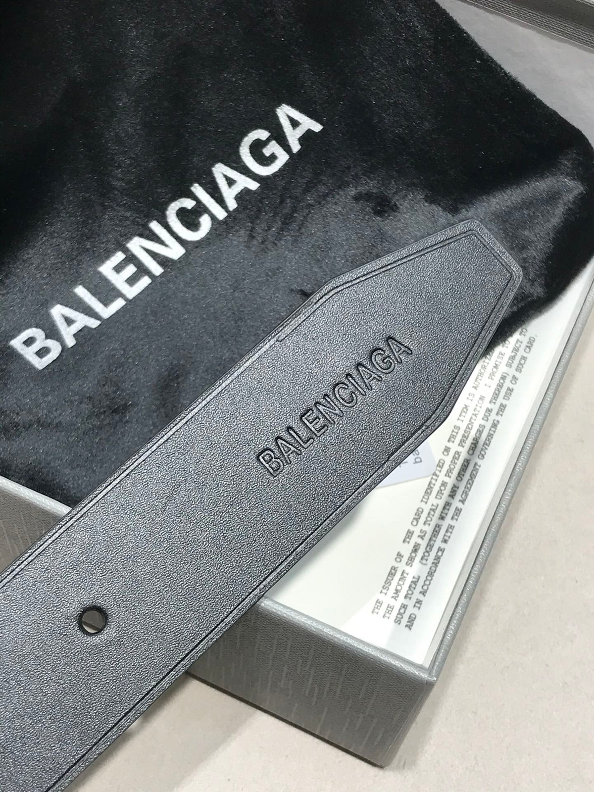Balenciaga 6741811CH Black & Silver Designer Belt - detail image 8