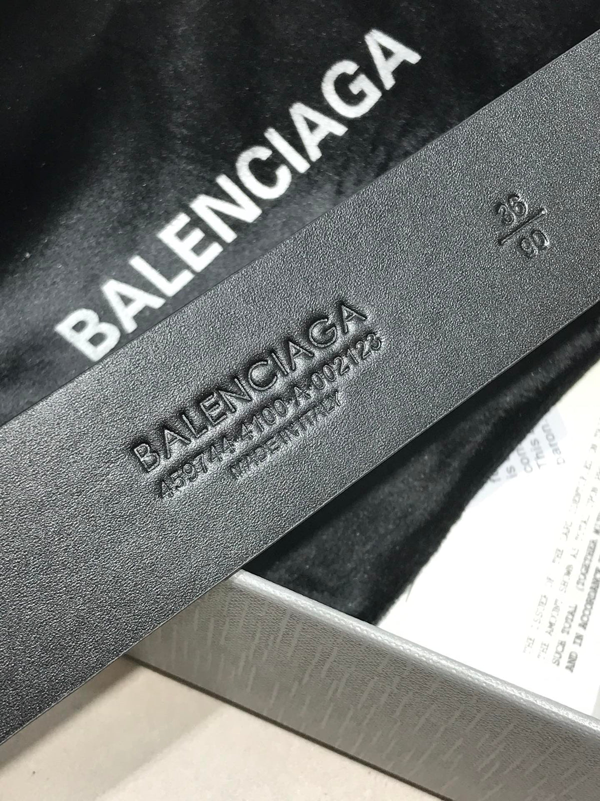 Balenciaga 6741811CH Black & Silver Designer Belt - detail image 7