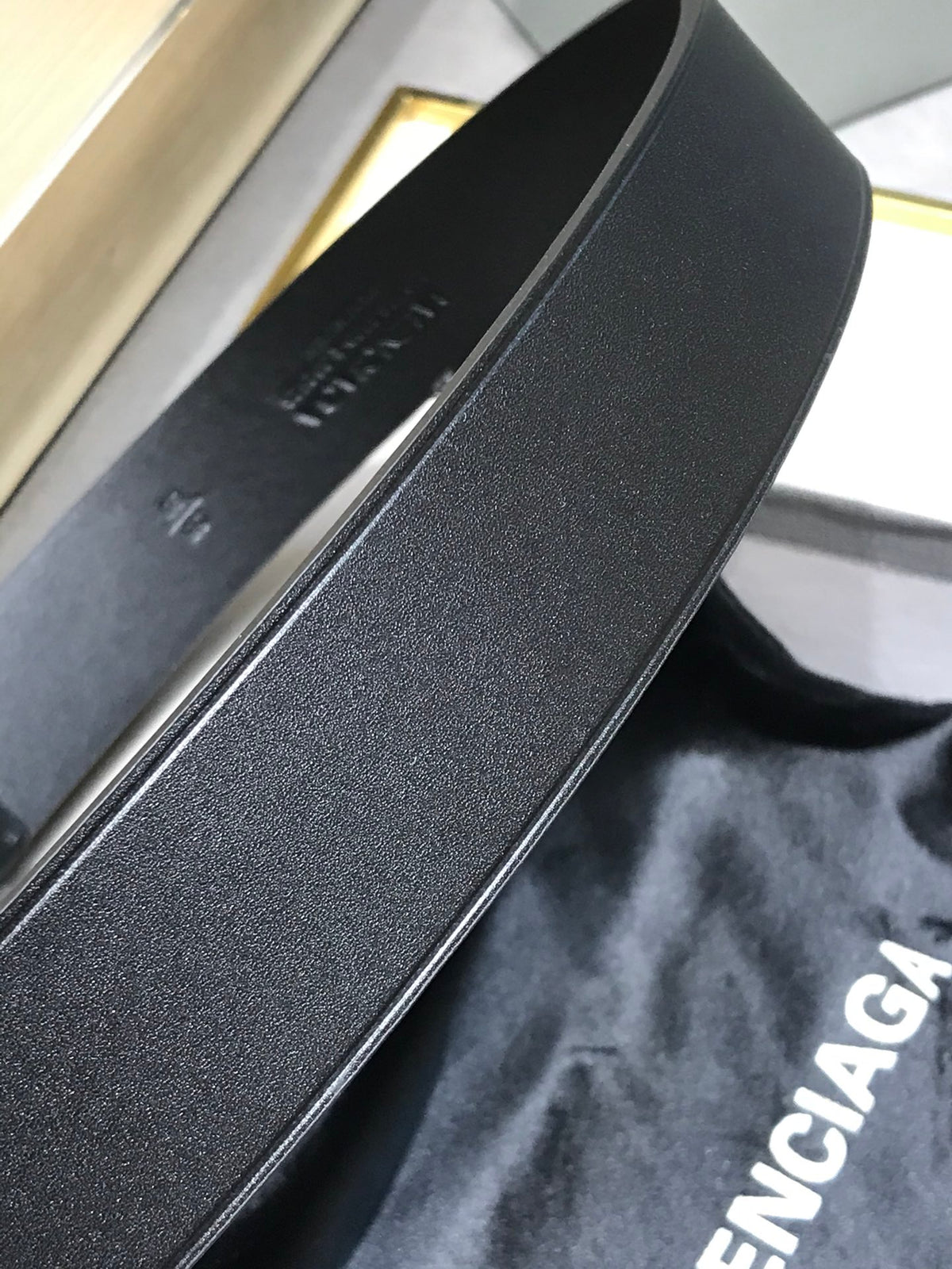 Balenciaga 6741811CH Black & Silver Designer Belt - detail image 3