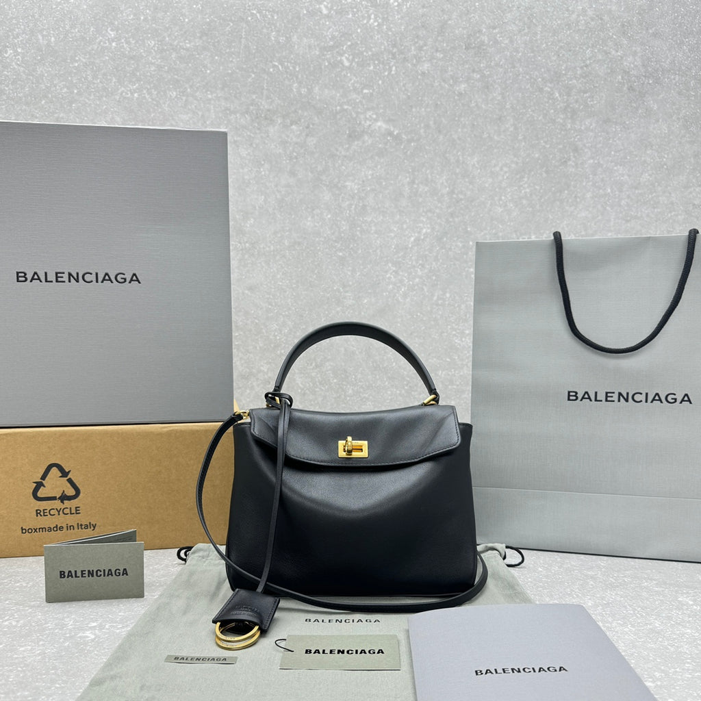 Balenciaga 92866 Black & Gold Mini Bag