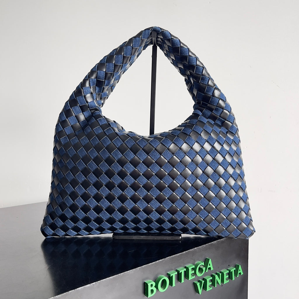 Bottega Veneta 789028 Black & Blue Designer Handbag