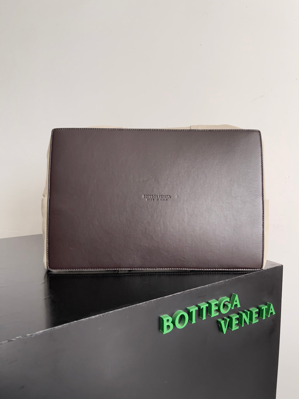 Bottega Veneta 787419 Brown & Ivory Tote Bag - detail image 3