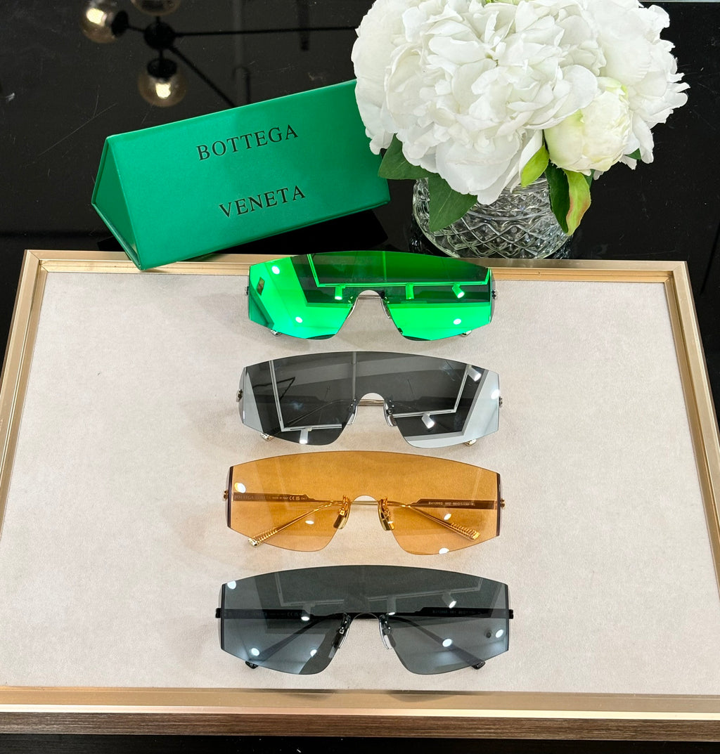 Bottega Veneta BV1299S Green & Yellow Designer Sunglasses - detail image 9