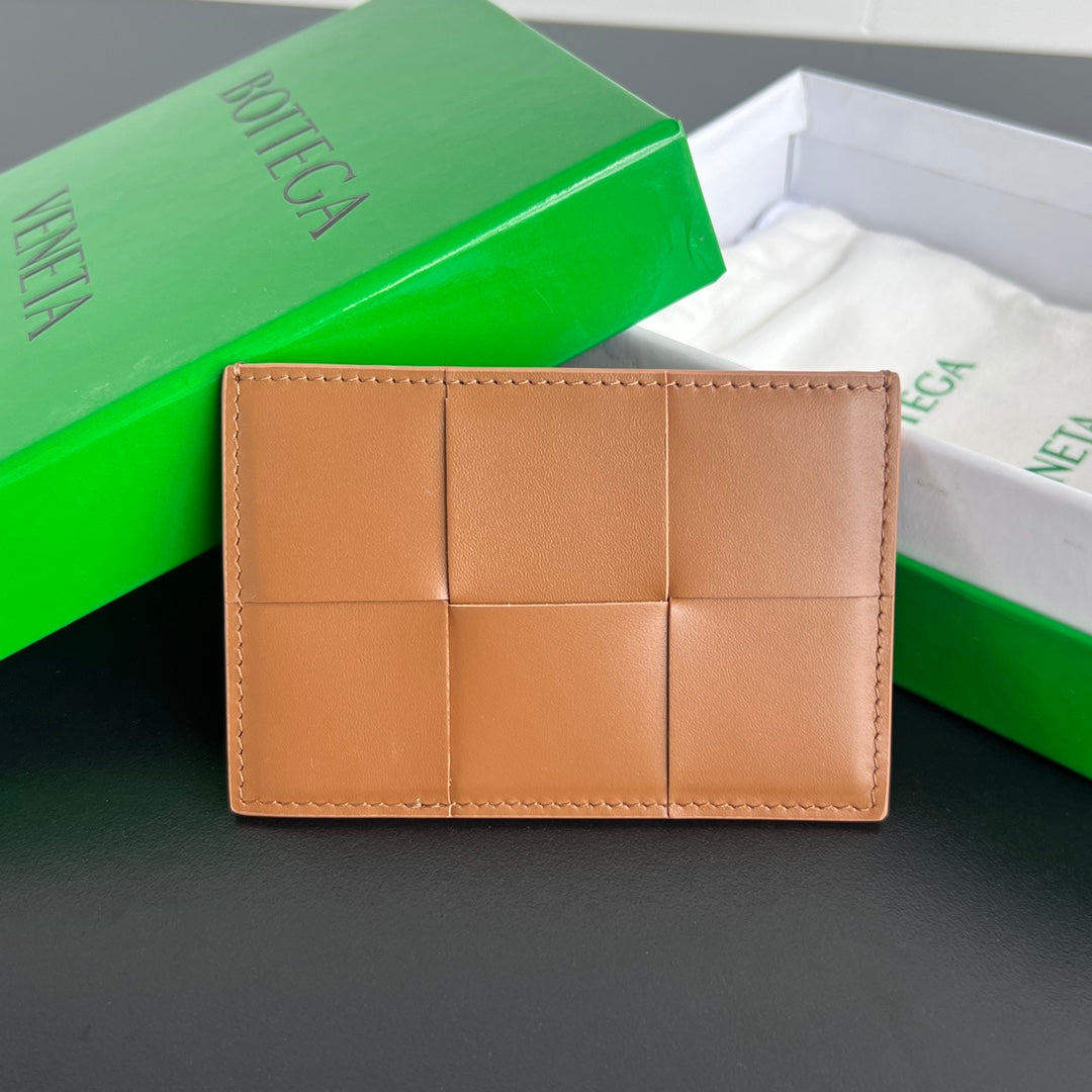 Bottega Veneta Orange & Green Card Holder
