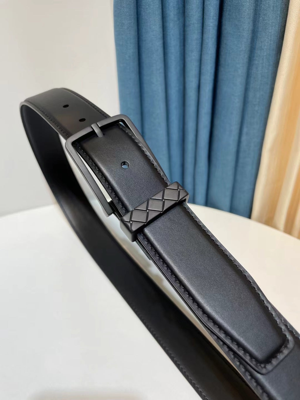 Bottega Veneta 793876VALKO8966 Black Designer Belt