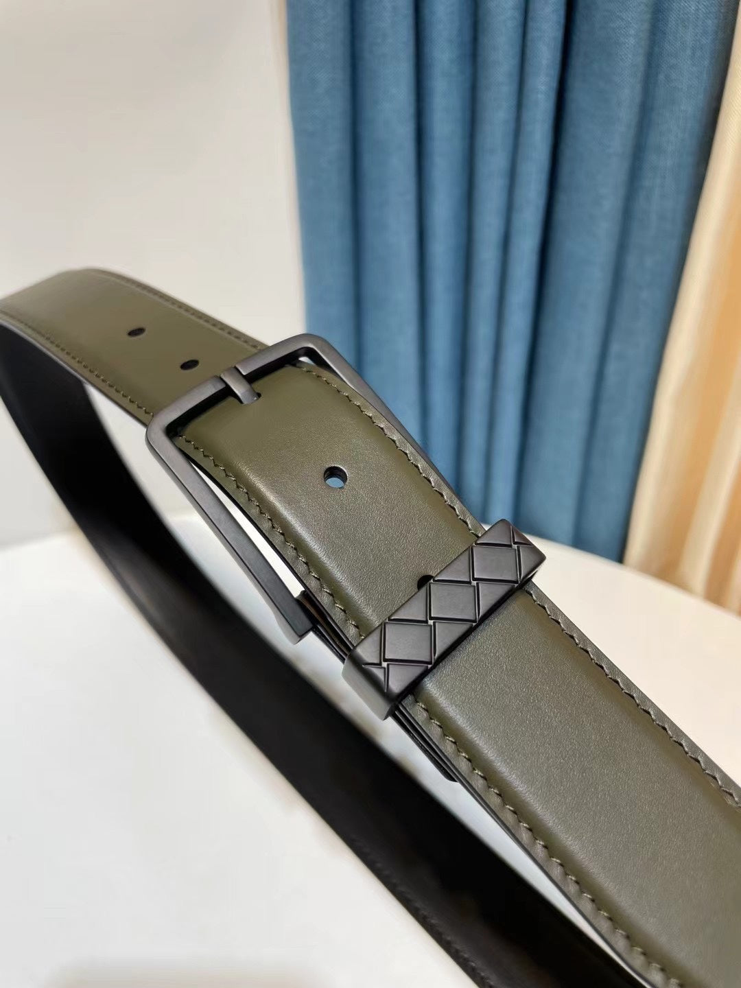 Bottega Veneta 793876VALKO3386 Black Designer Belt