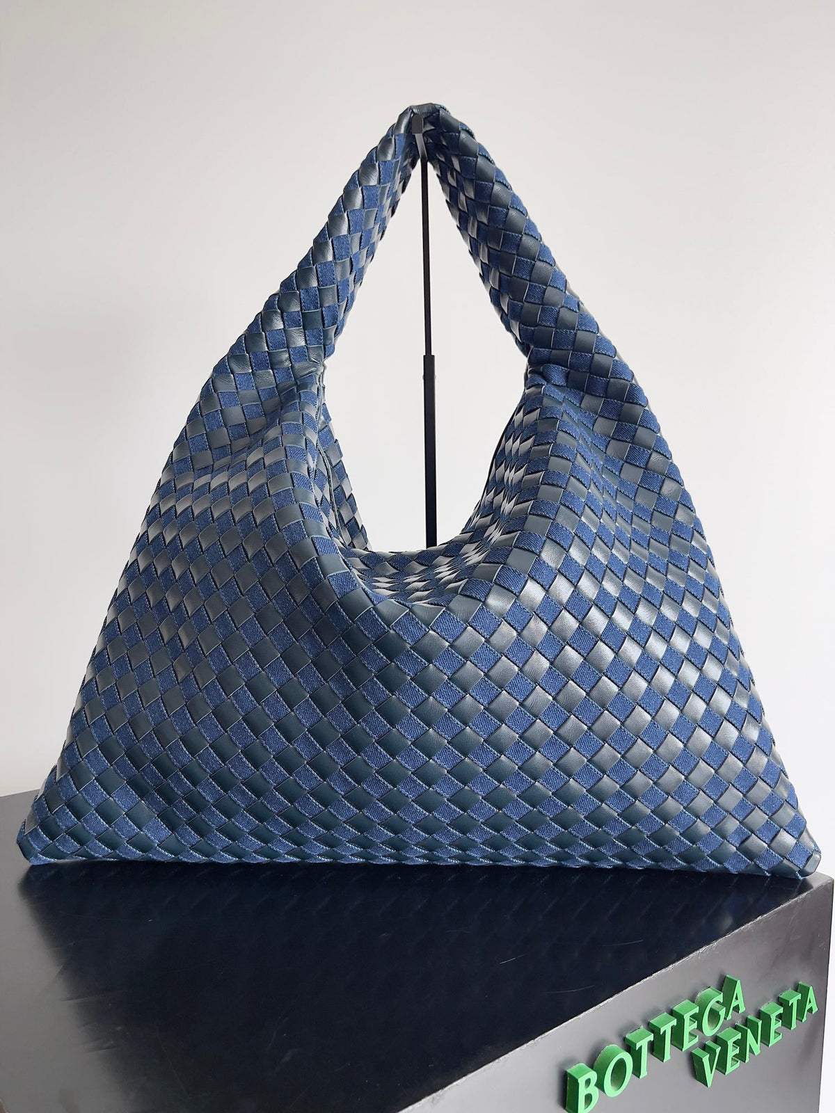 Bottega Veneta 795949 Black & Blue Designer Handbag