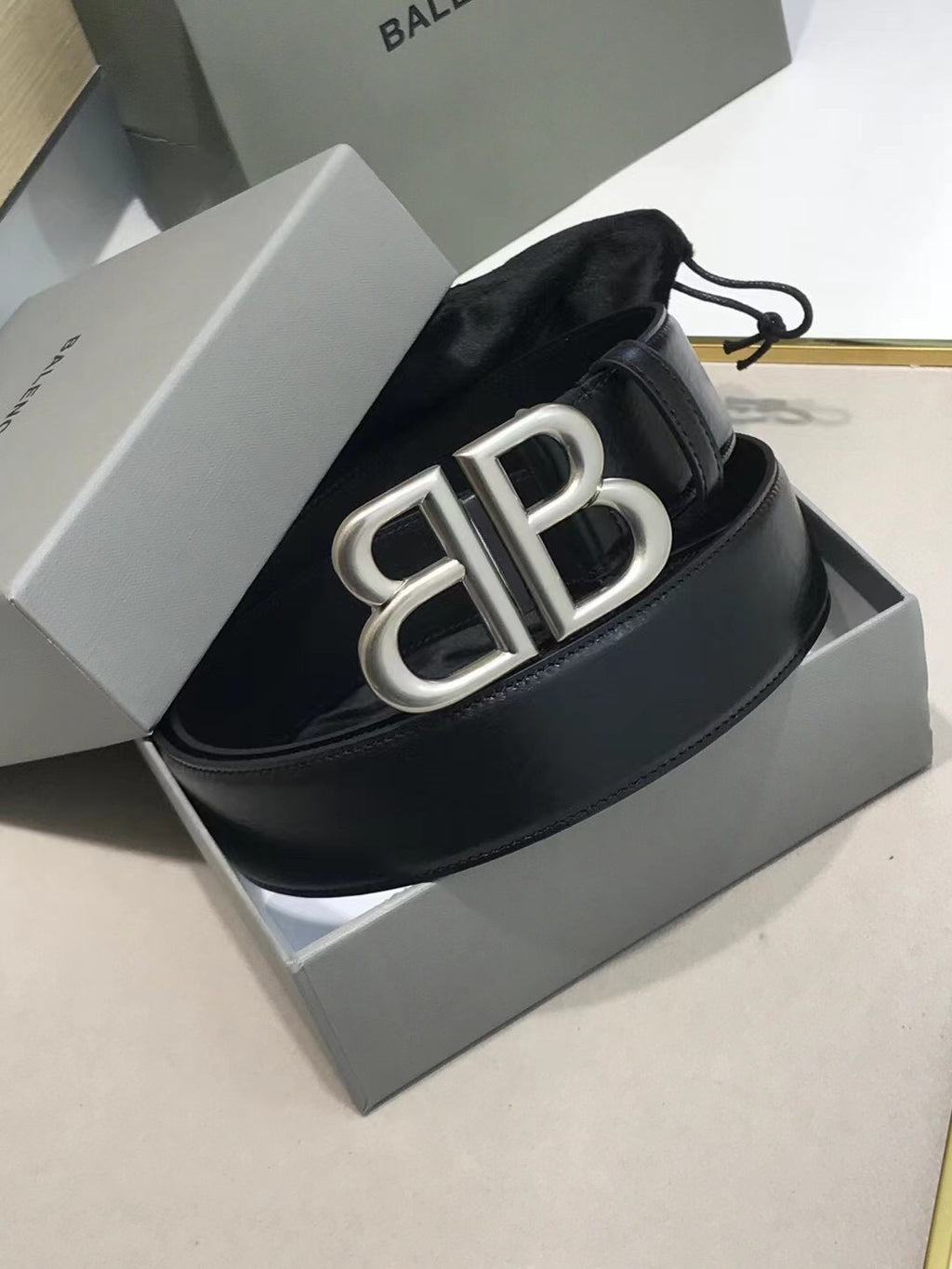 Balenciaga 7660672AASF1000 Black & Silver Designer Belt Edition 2 - detail image 9