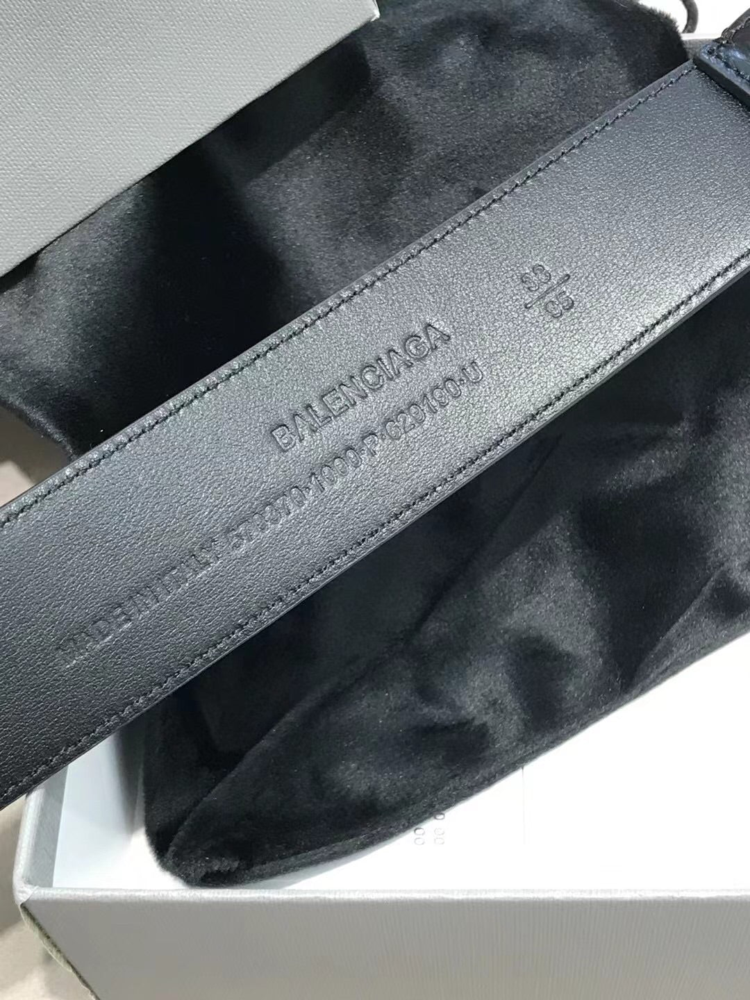 Balenciaga 7660672AASF1000 Black & Silver Designer Belt Edition 2 - detail image 8