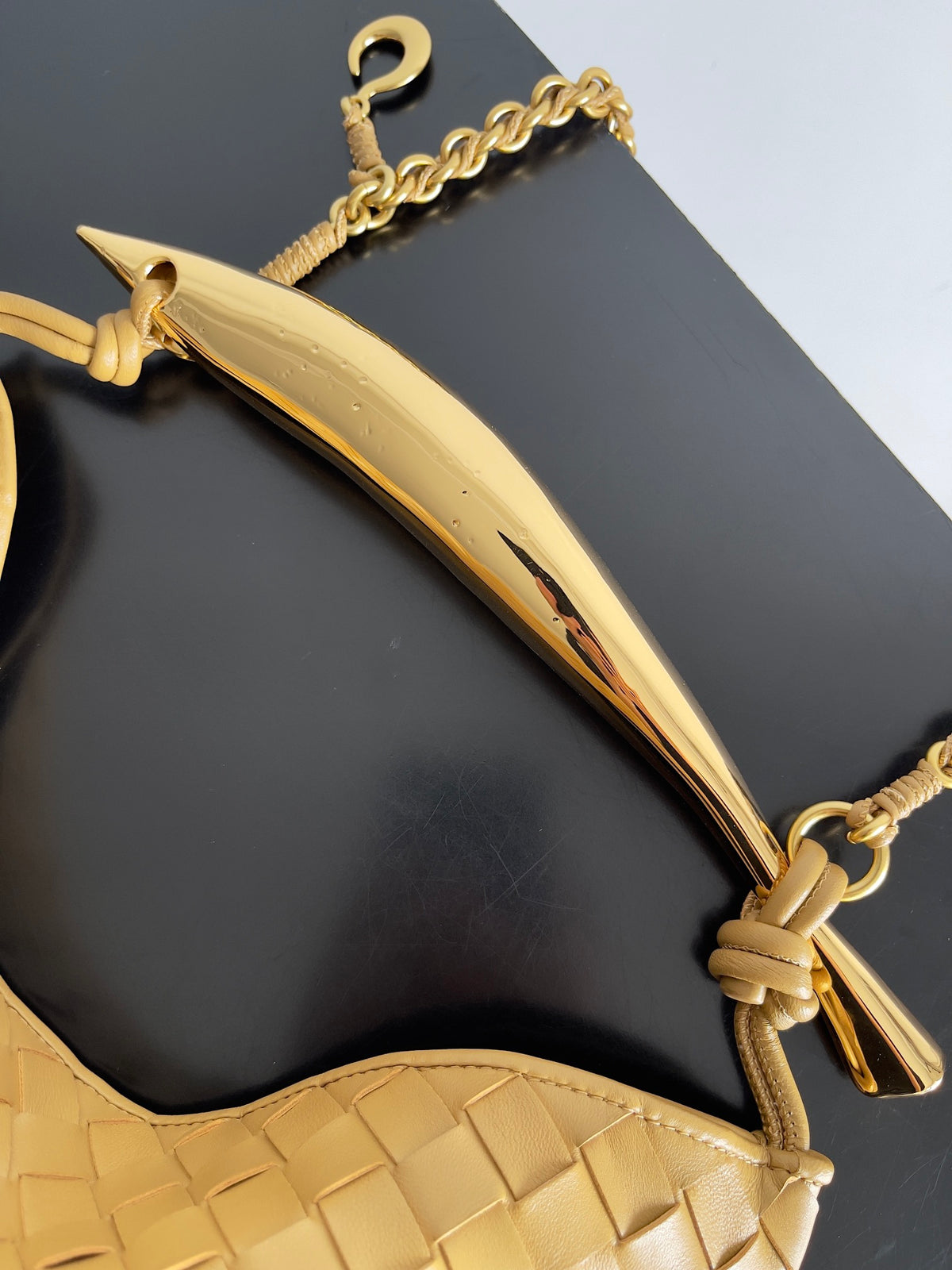 Bottega Veneta 776768 Brown & Rose Gold Chain Bag - detail image 8