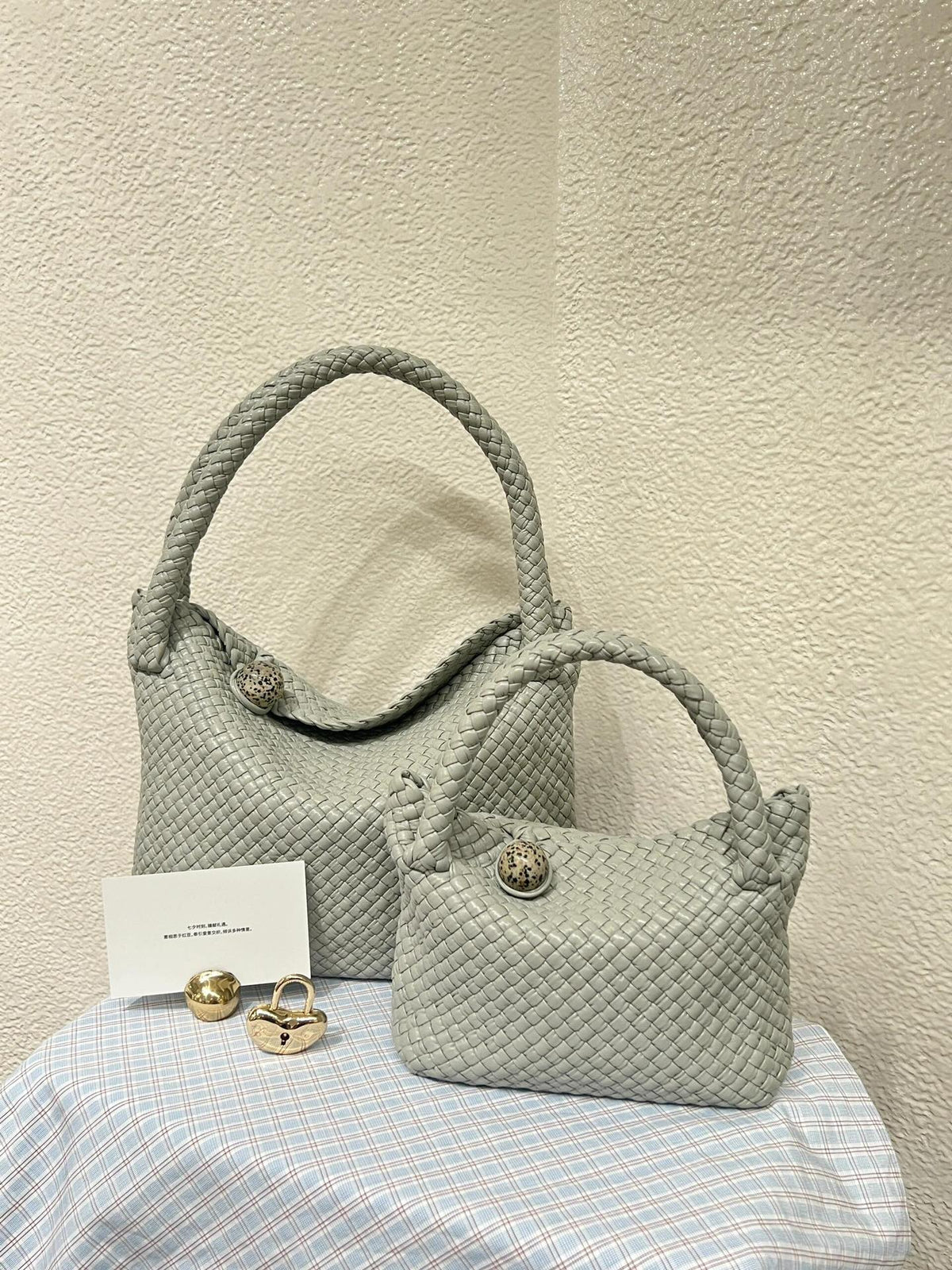 Bottega Veneta Gray Designer Handbag Edition 42