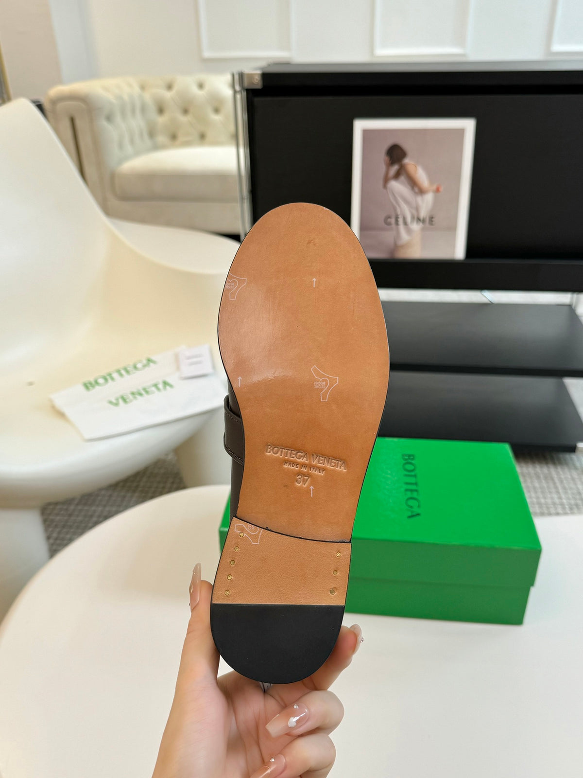 Bottega Veneta Black & Green Designer Shoes EU 35-39 Edition 19 - detail image 9