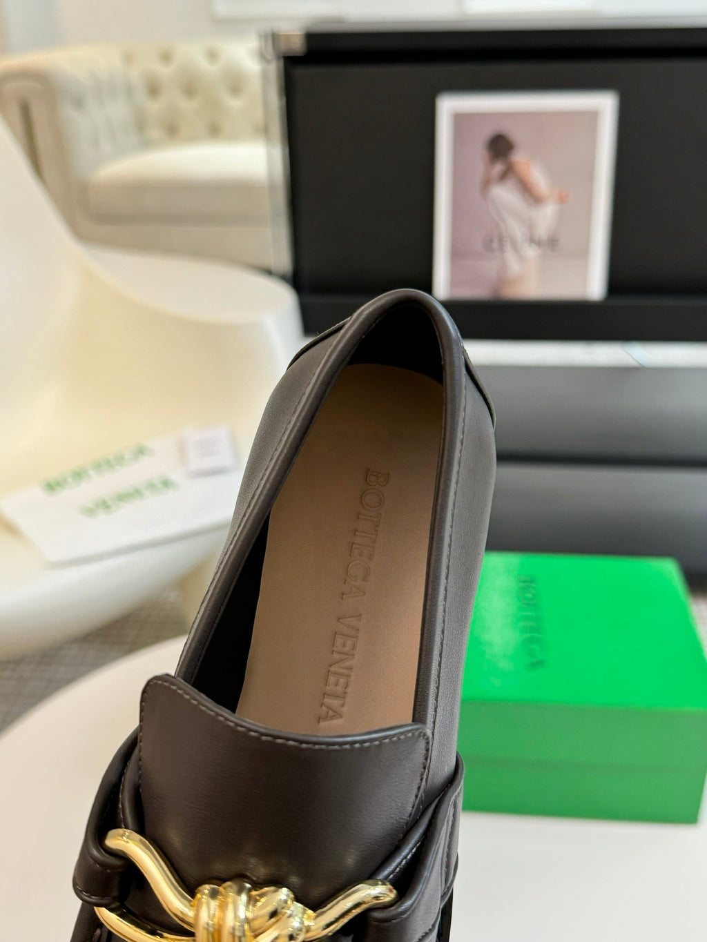 Bottega Veneta Black & Green Designer Shoes EU 35-39 Edition 19 - detail image 8