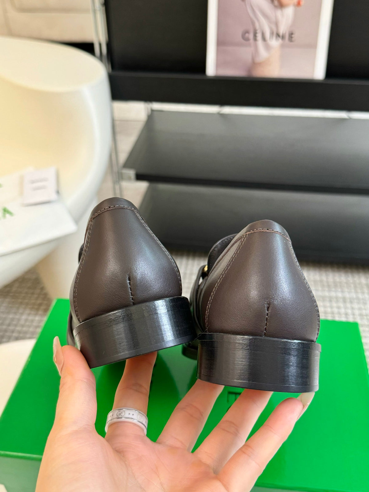 Bottega Veneta Black & Green Designer Shoes EU 35-39 Edition 19 - detail image 6