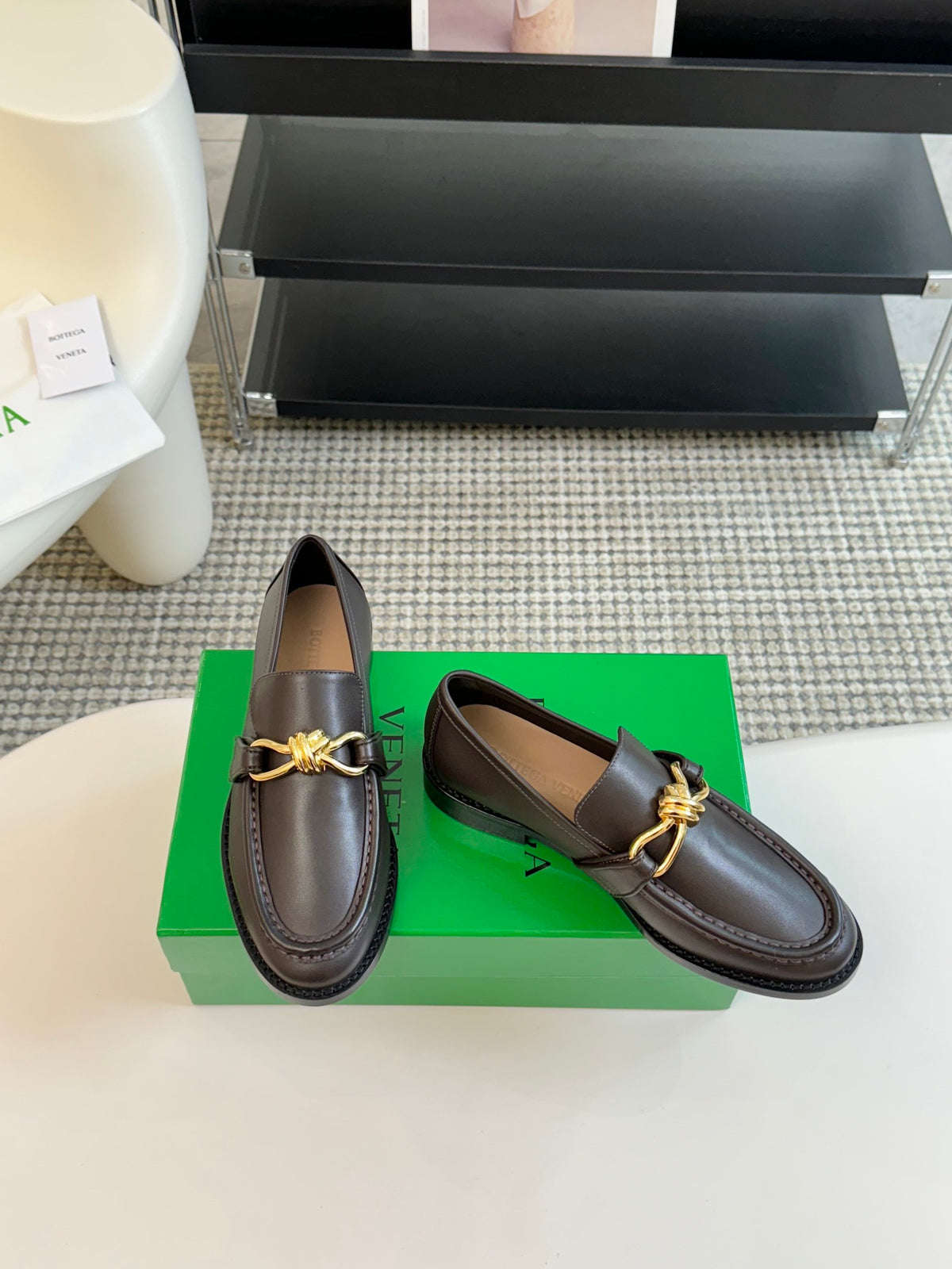 Bottega Veneta Black & Green Designer Shoes EU 35-39 Edition 19 - detail image 2