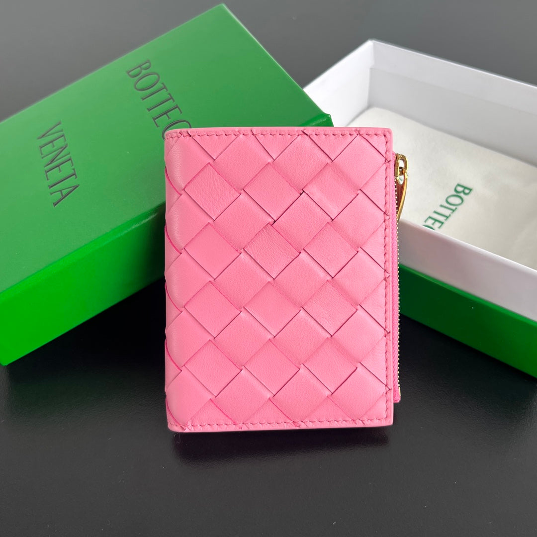 Bottega Veneta Black & Pink Coin Purse