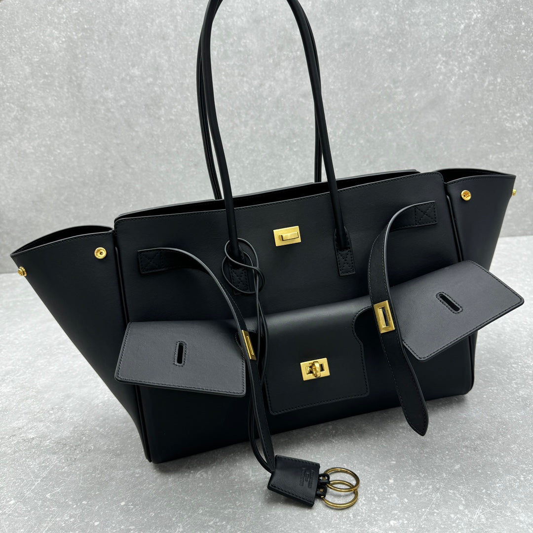 Balenciaga 92898 Black & Gold Tote Bag - detail image 7