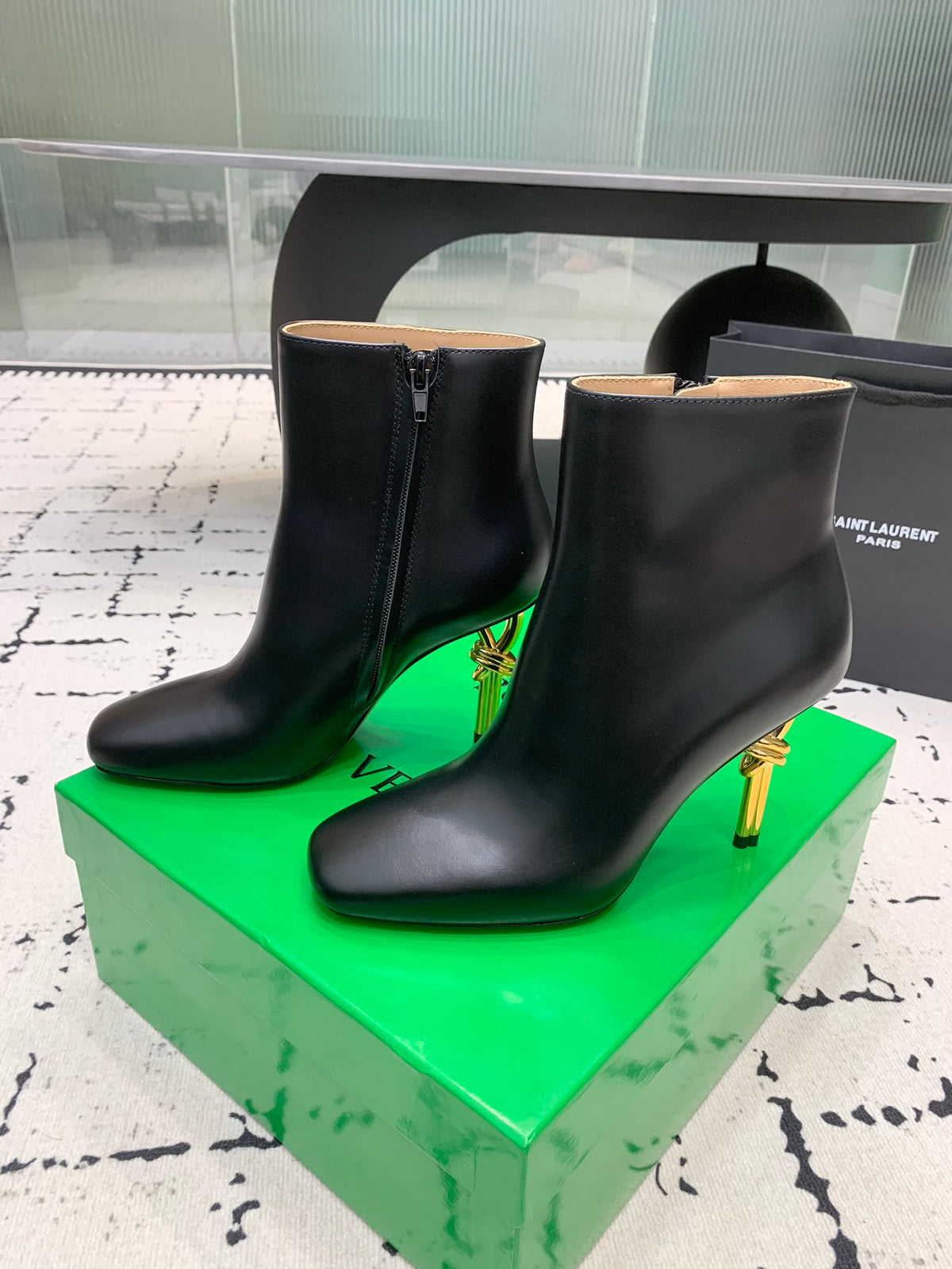 Bottega Veneta Black & Green Designer Shoes EU 35-43 Edition 3 - detail image 3