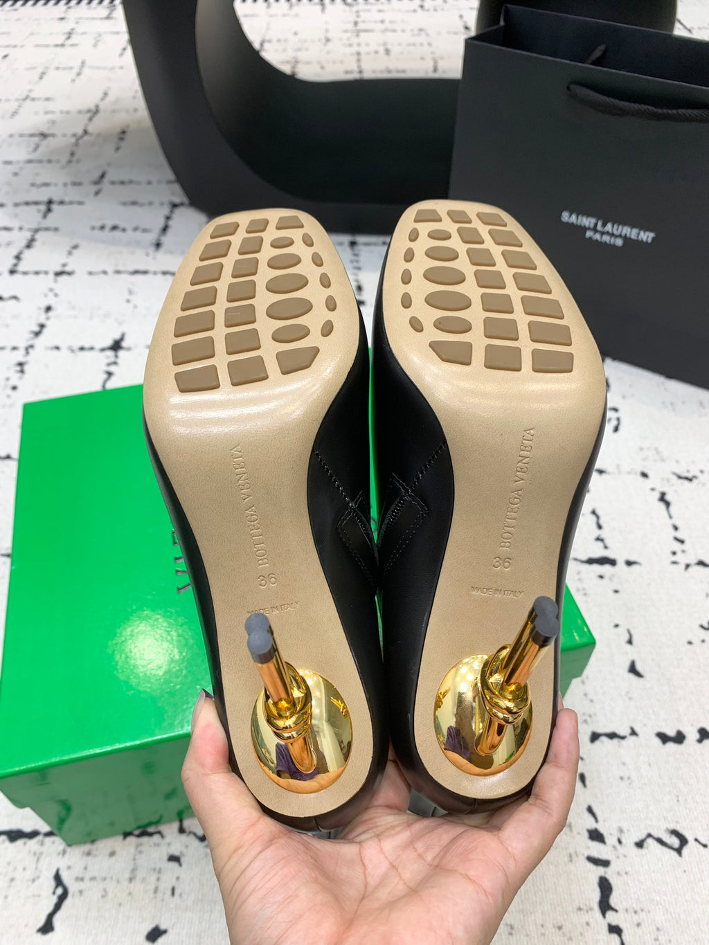 Bottega Veneta Black & Green Designer Shoes EU 35-43 Edition 3 - detail image 9