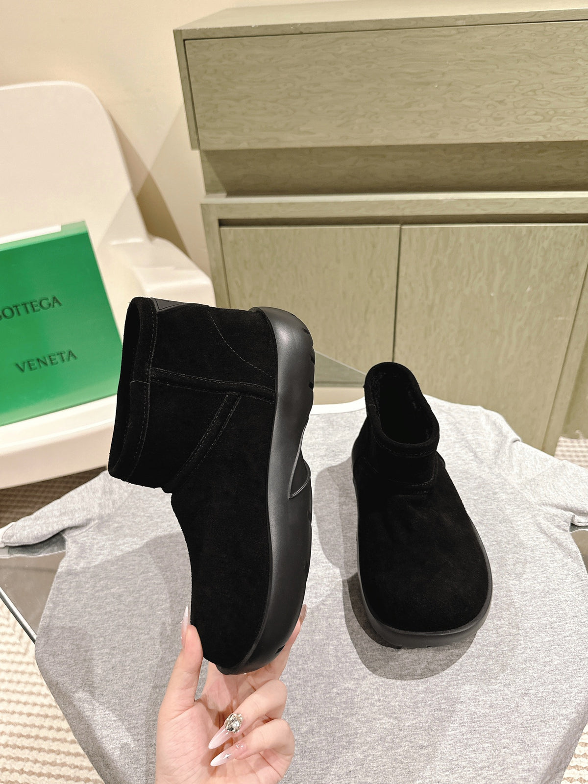 Bottega Veneta Black & Olive Green Designer Shoes EU 35-40 Edition 2 - detail image 2
