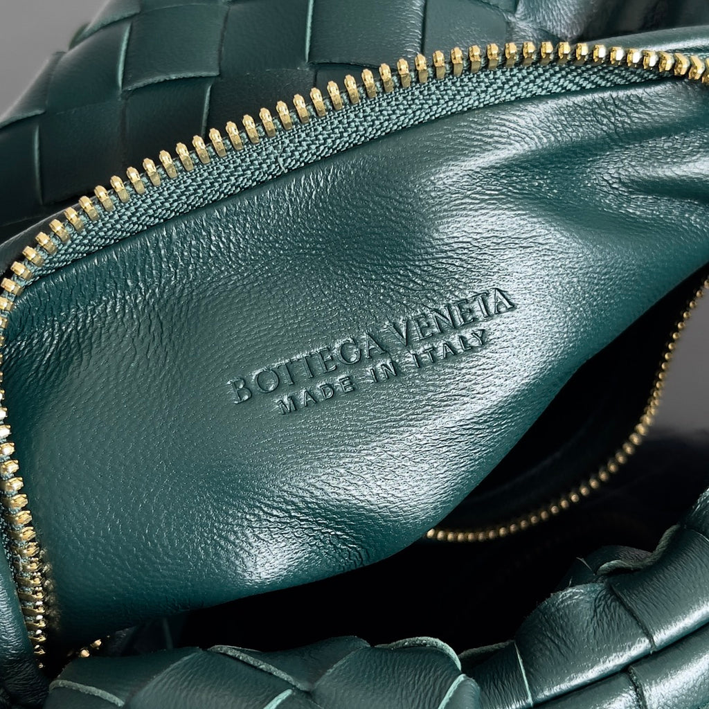Bottega Veneta 651876 Black & Teal Hobo Bag 23 × 15 × 5 cm - detail image 6