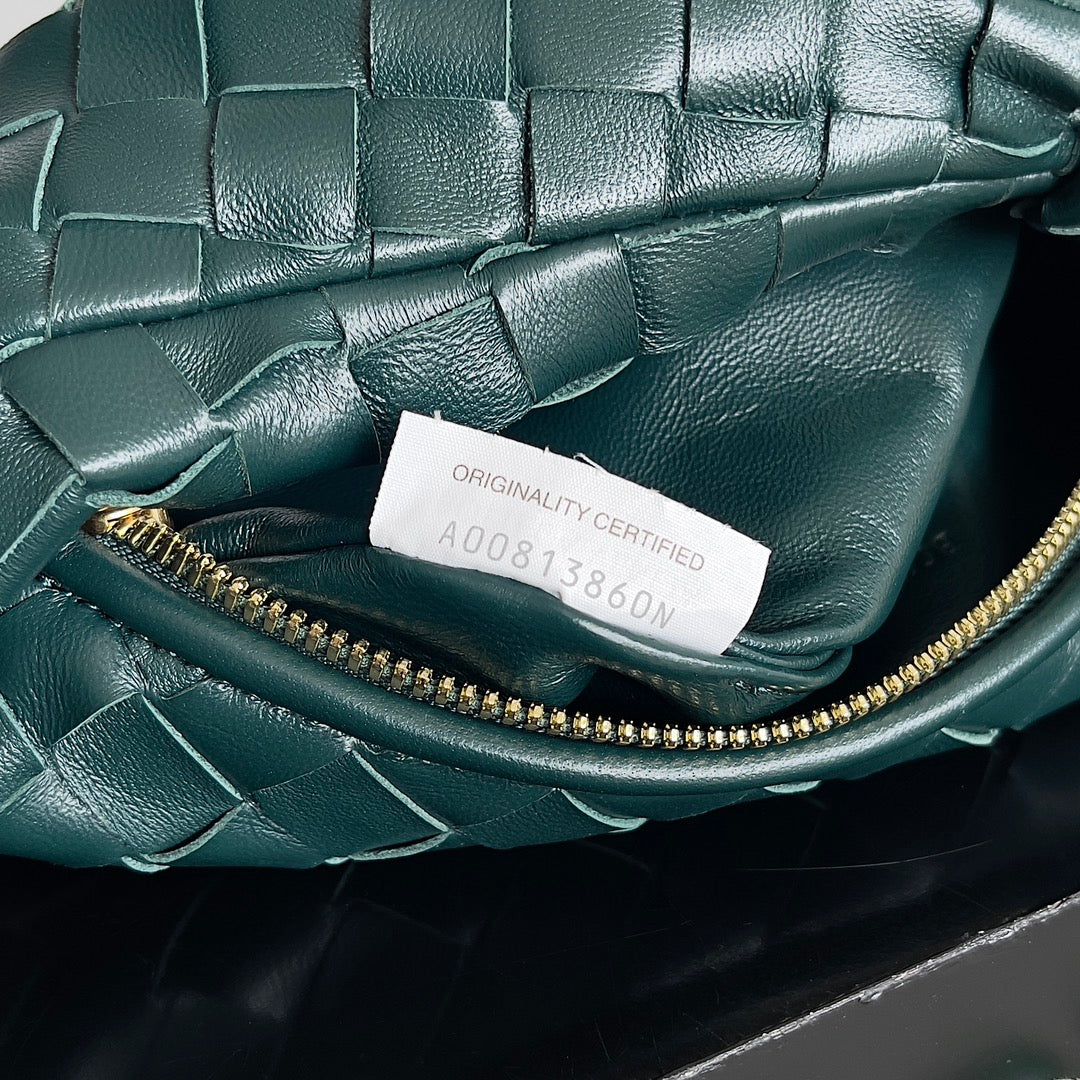 Bottega Veneta 651876 Black & Teal Hobo Bag 23 × 15 × 5 cm - detail image 7