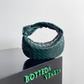 Bottega Veneta 651876 Black & Teal Hobo Bag 23 × 15 × 5 cm