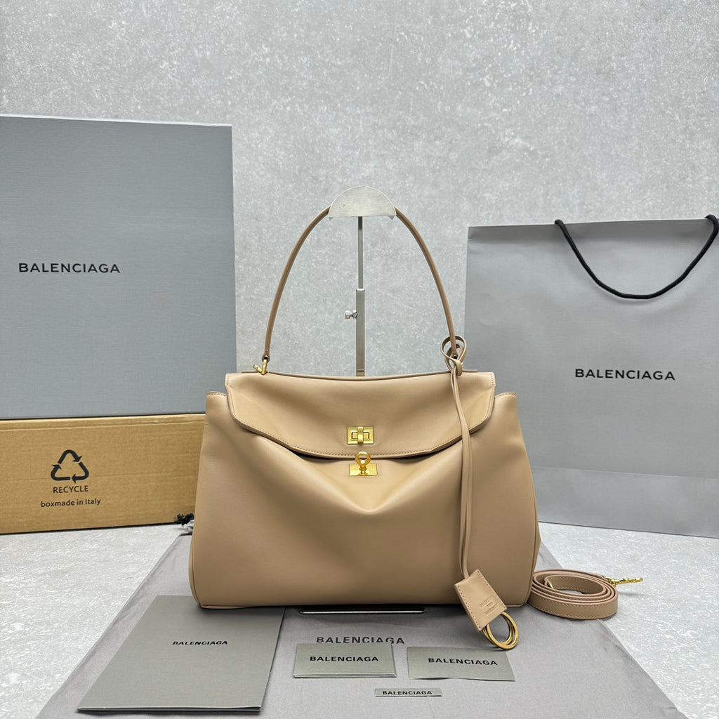 Balenciaga 92866 Black & Gold Designer Handbag Edition 2