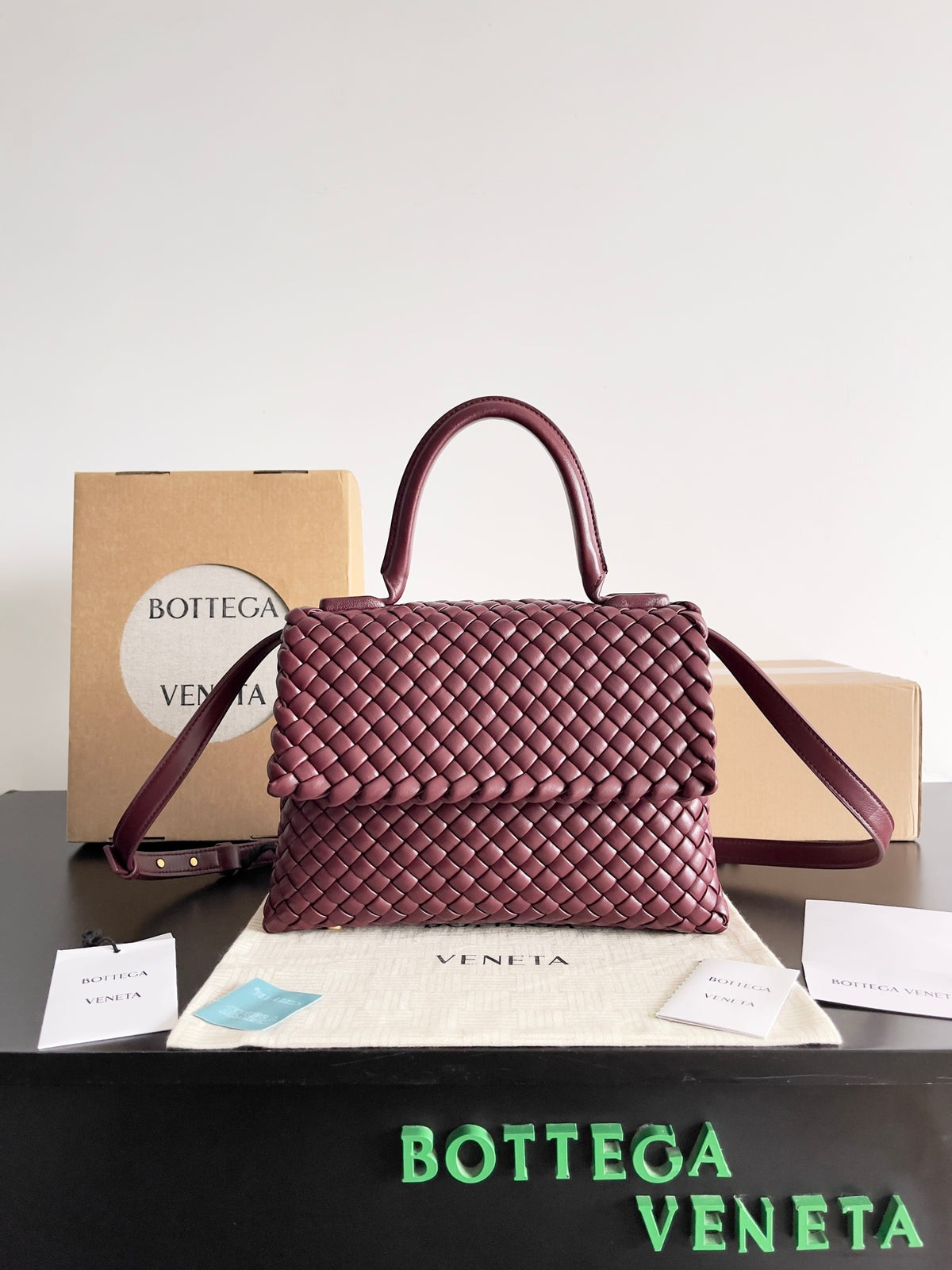 Bottega Veneta Black & Red Designer Handbag Edition 16