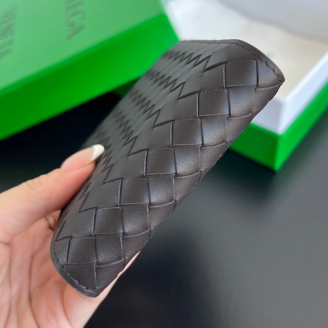 Bottega Veneta SIZE9 Black & Green Coin Purse Edition 4 - detail image 4