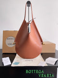 Bottega Veneta Brown & Red Designer Handbag