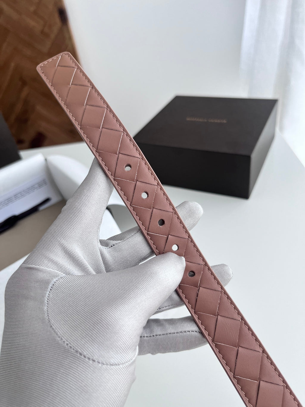 Bottega Veneta 734910V2Q811019 Pink & Silver Designer Belt - detail image 6