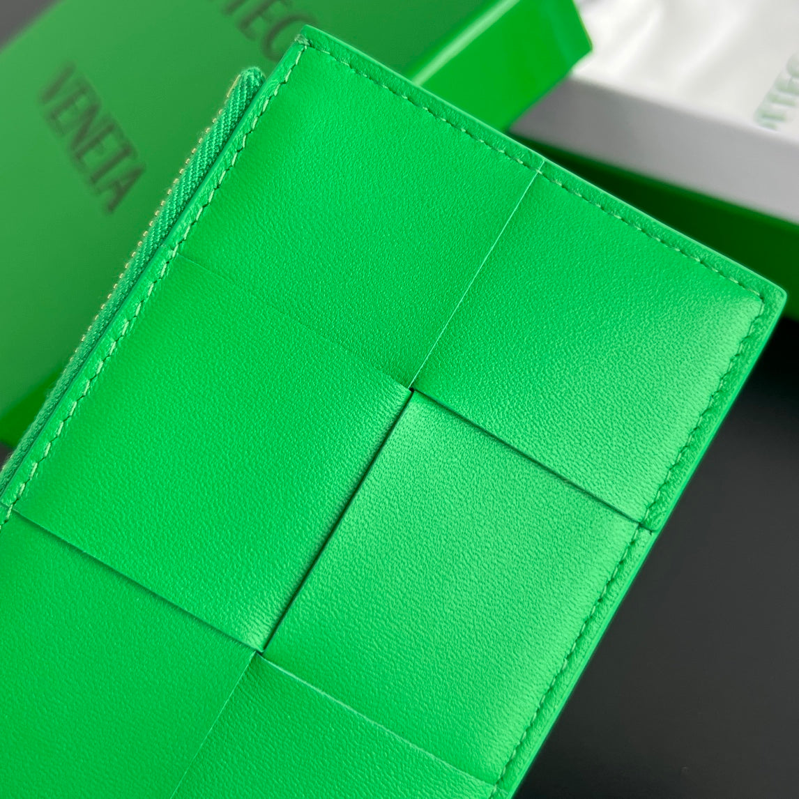 Bottega Veneta 12X8X0 Green Card Holder - detail image 7