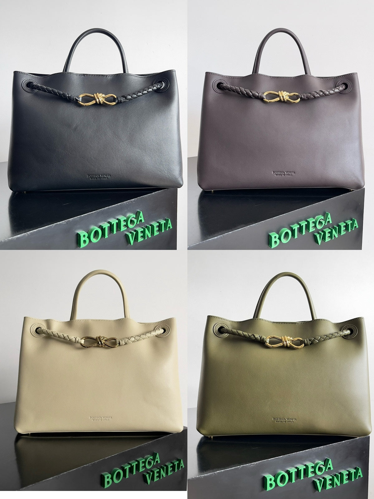 Bottega Veneta Black & Olive Green Designer Handbag Edition 3