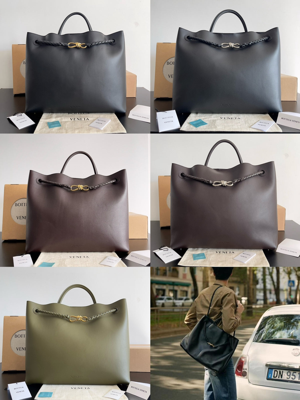 Bottega Veneta Black Designer Handbag Edition 657