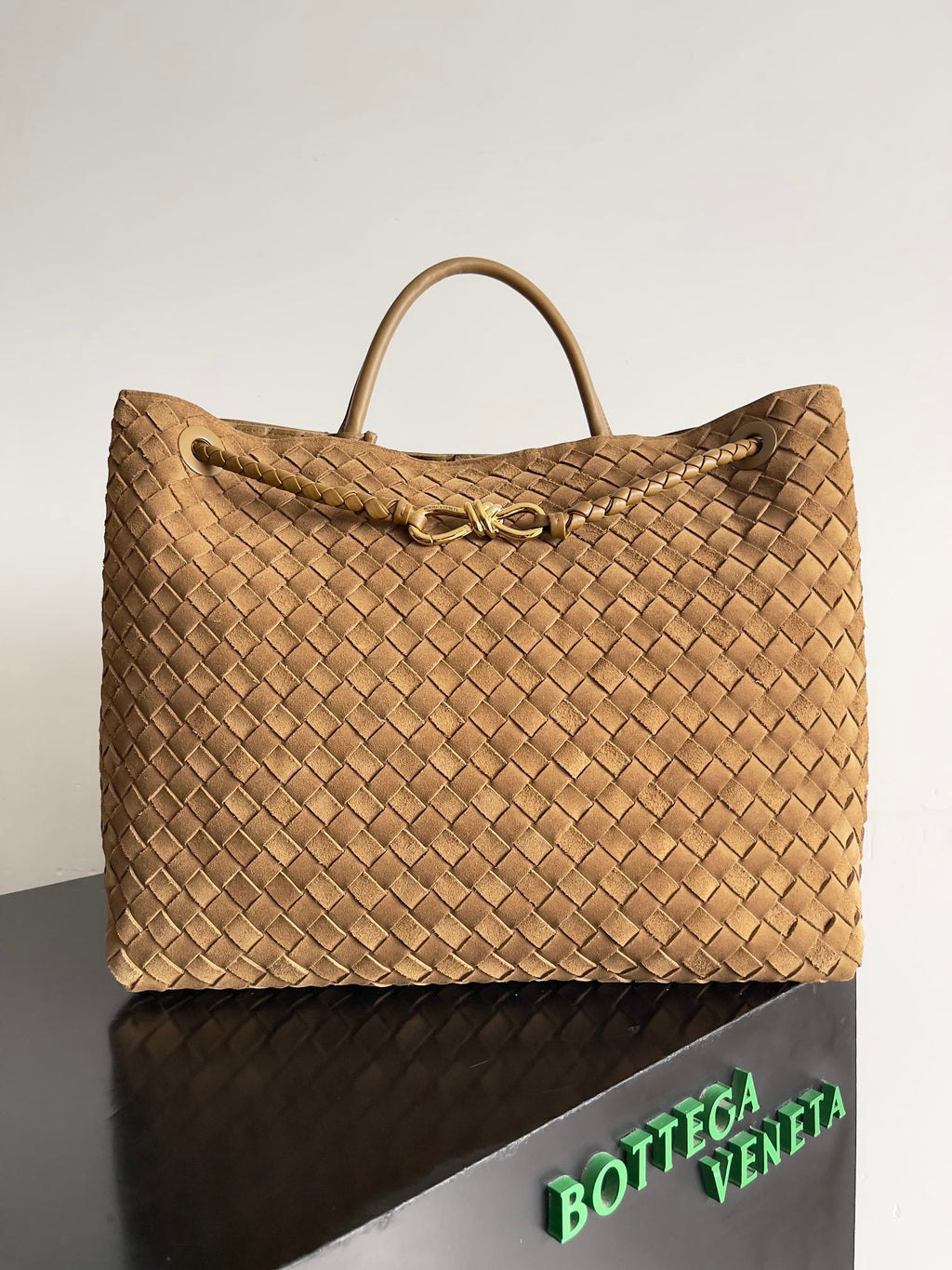 Bottega Veneta 743575 Rose Gold & Brown Designer Handbag