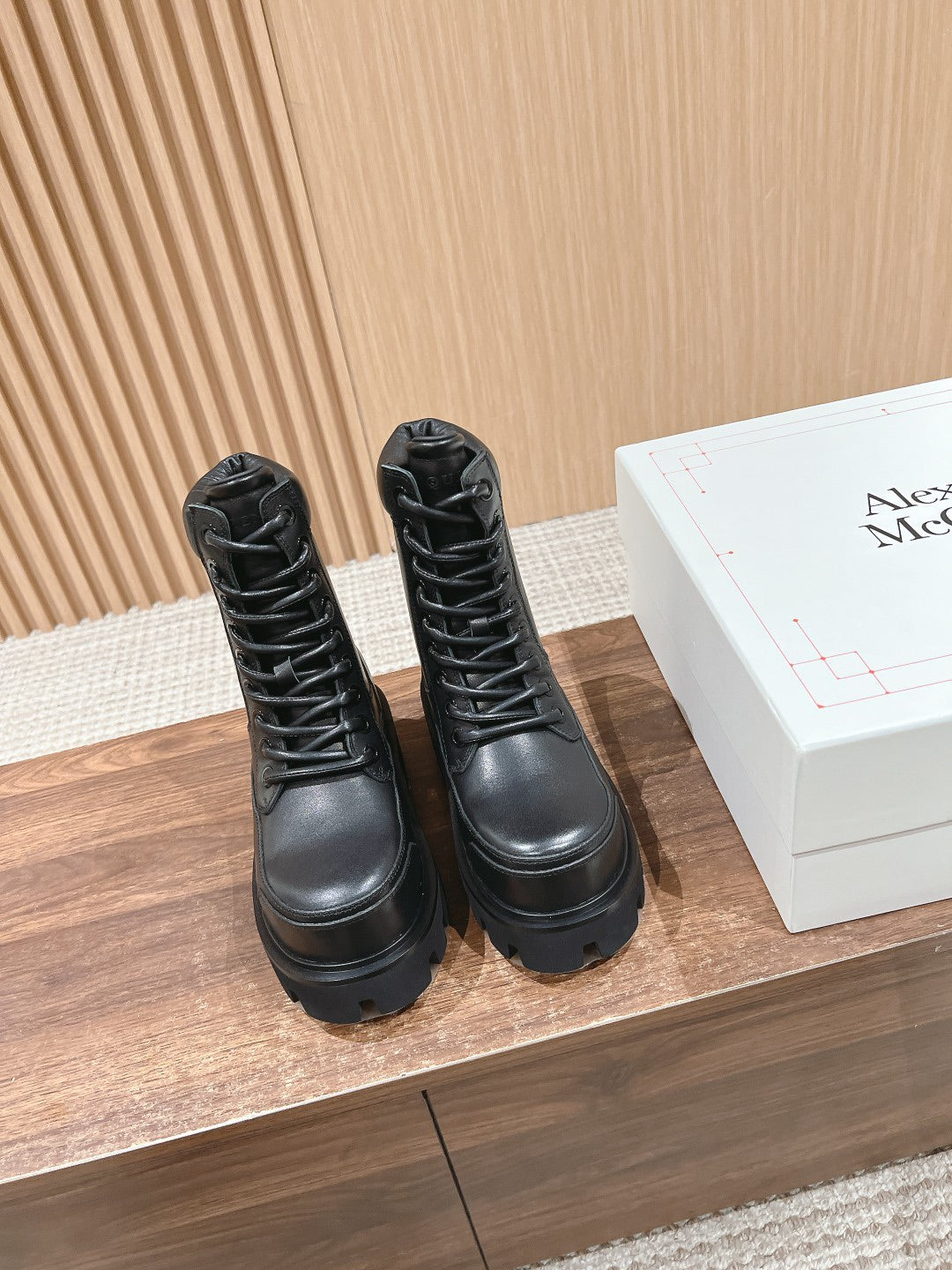 Alexander McQueen Black & Rose Gold Designer Shoes EU 35-44