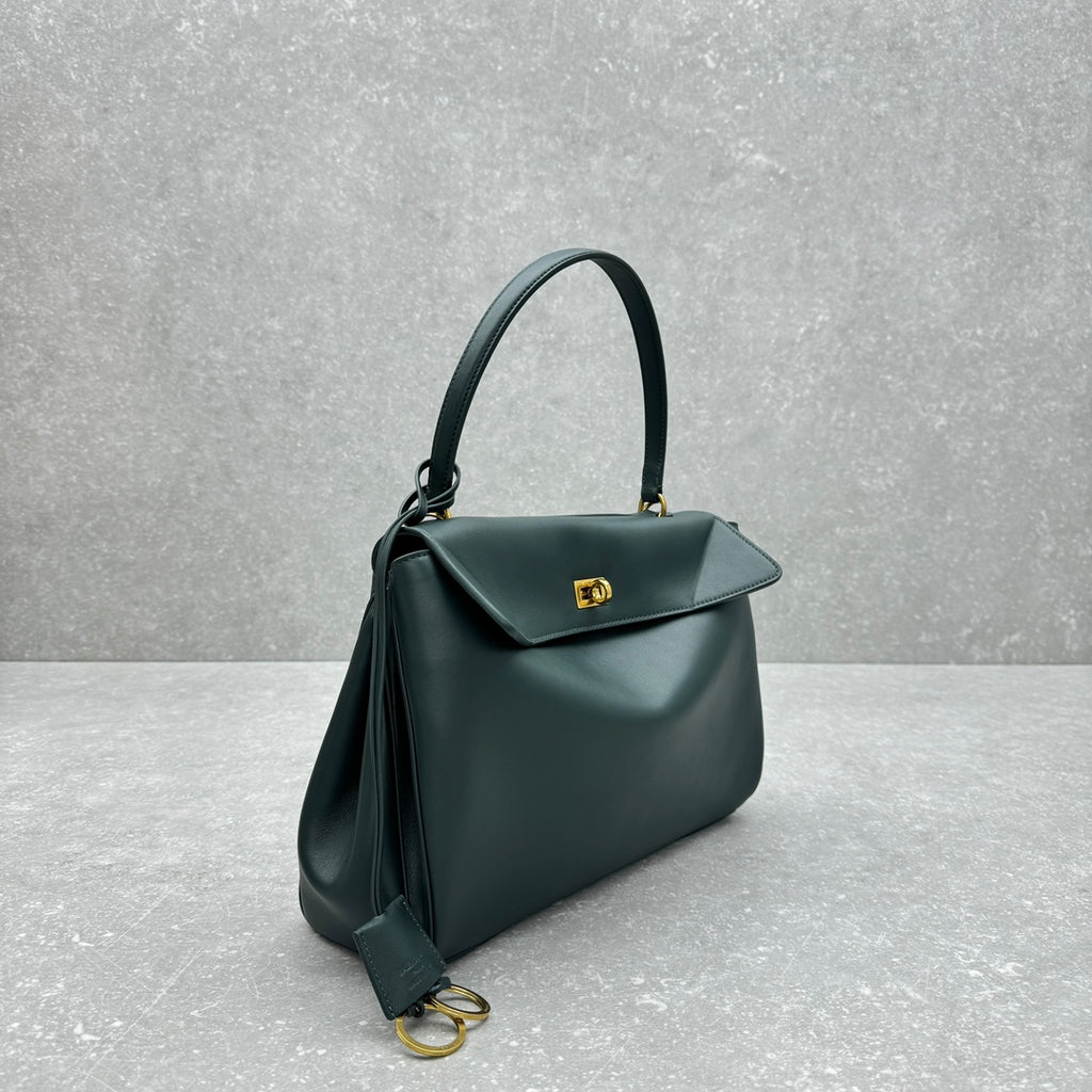 Balenciaga 92866MEDIUM Green & Black Designer Handbag - detail image 2