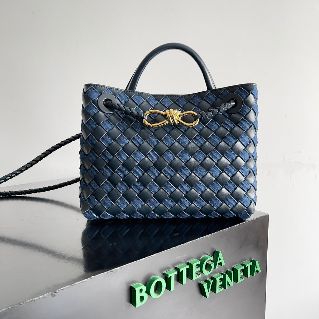 Bottega Veneta 743568 Black & Blue Designer Handbag