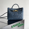 Bottega Veneta 743568 Black & Blue Designer Handbag