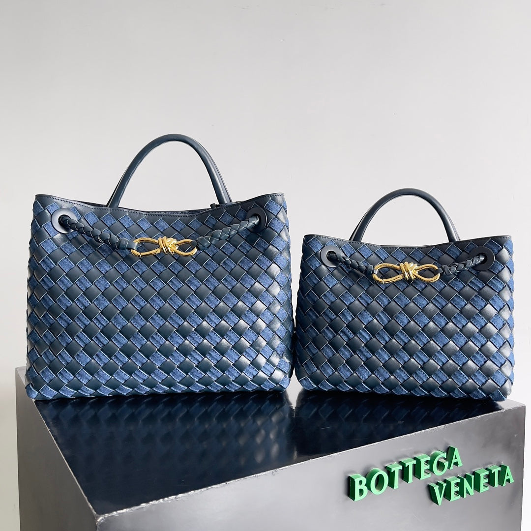 Bottega Veneta Black & Blue Designer Wallet
