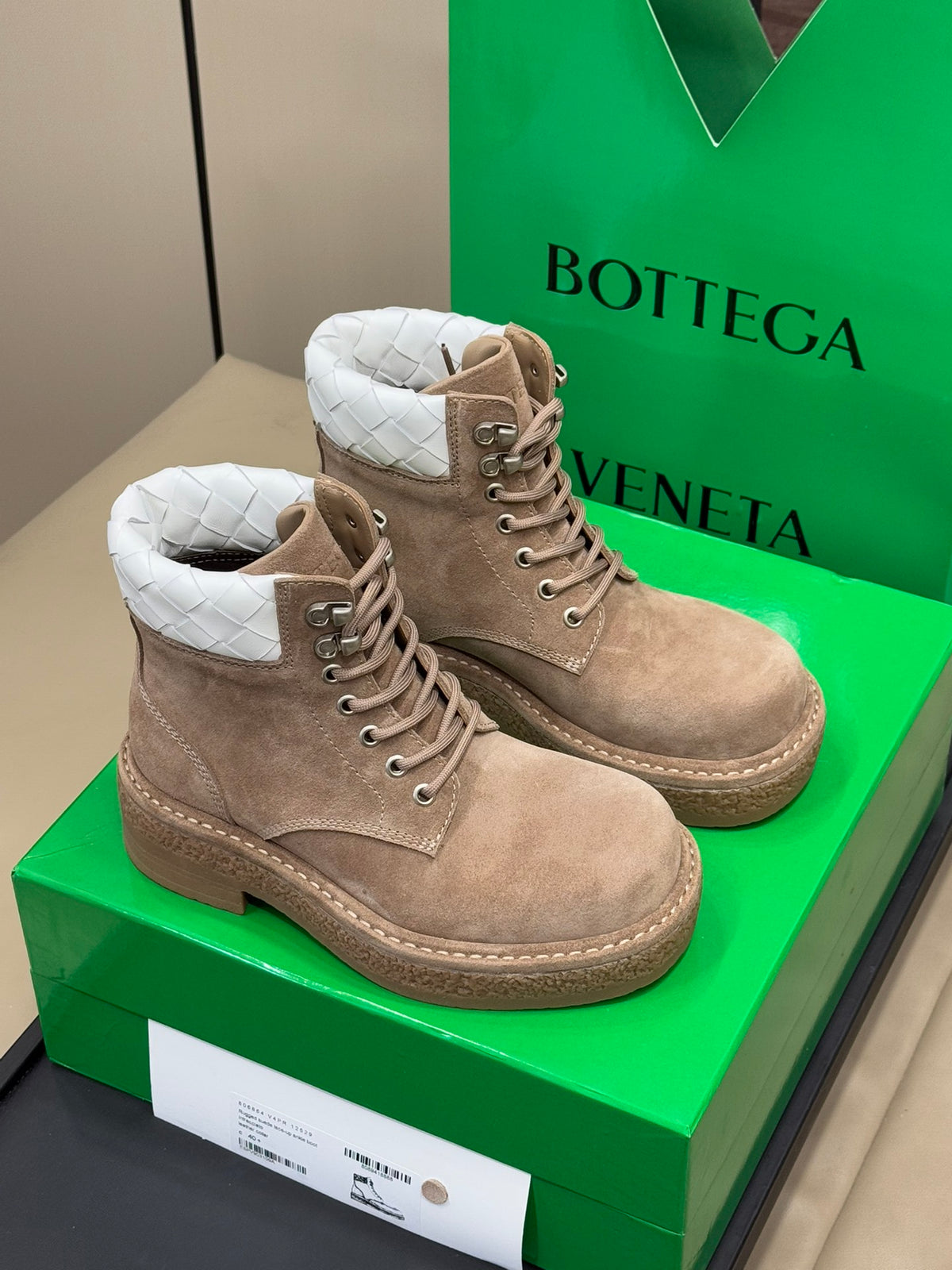 Bottega Veneta Green & Brown Boots EU 35-41 - detail image 2