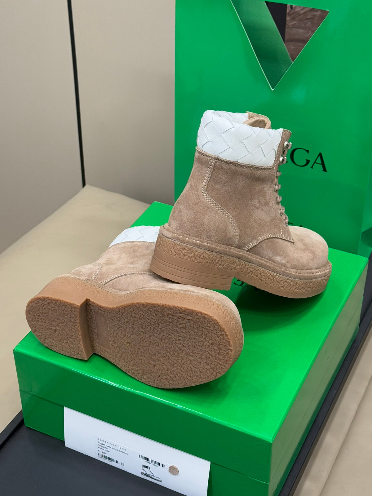 Bottega Veneta Green & Brown Boots EU 35-41 - detail image 9