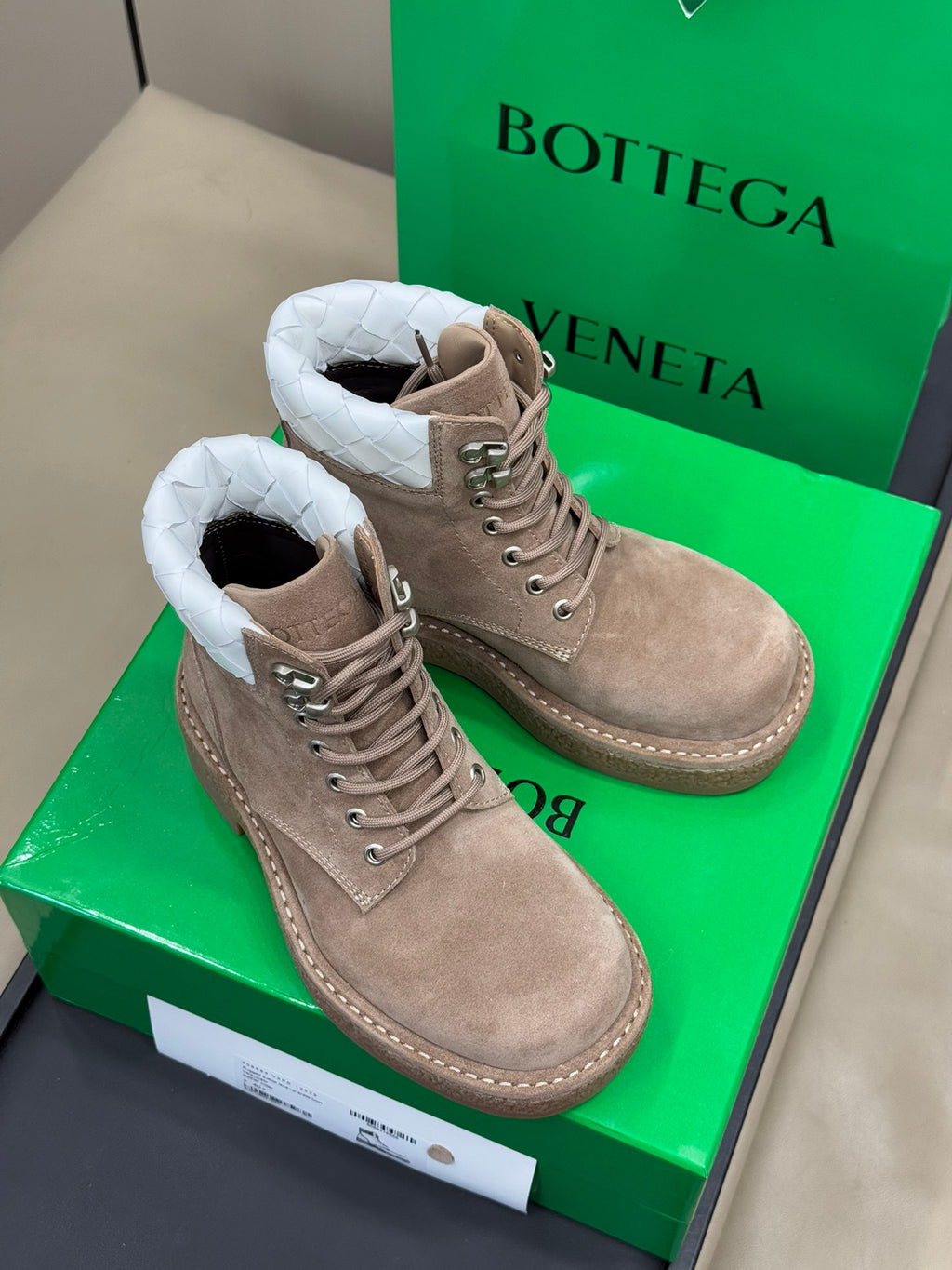Bottega Veneta Green & Brown Boots EU 35-41 - detail image 3