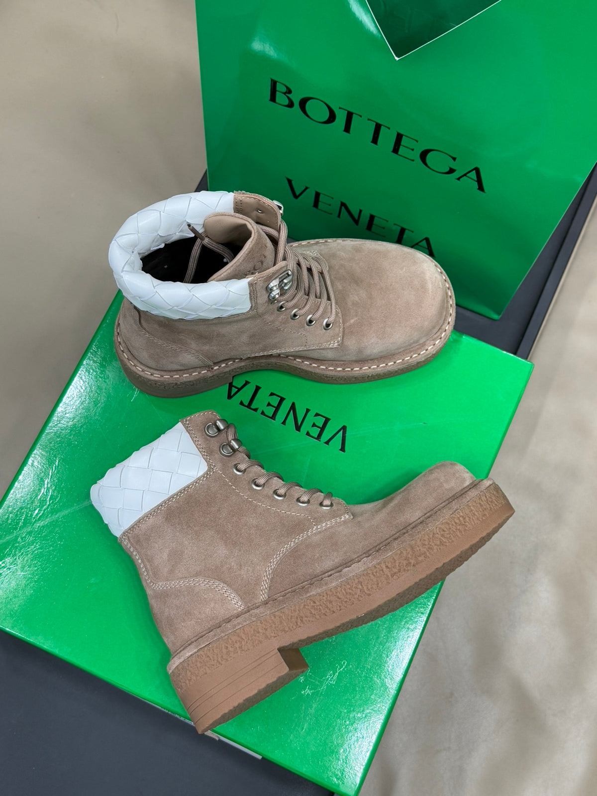 Bottega Veneta Green & Brown Boots EU 35-41 - detail image 5
