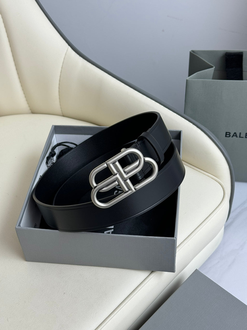 Balenciaga BALENCIAGA2025 Black & Silver Designer Belt Edition 4
