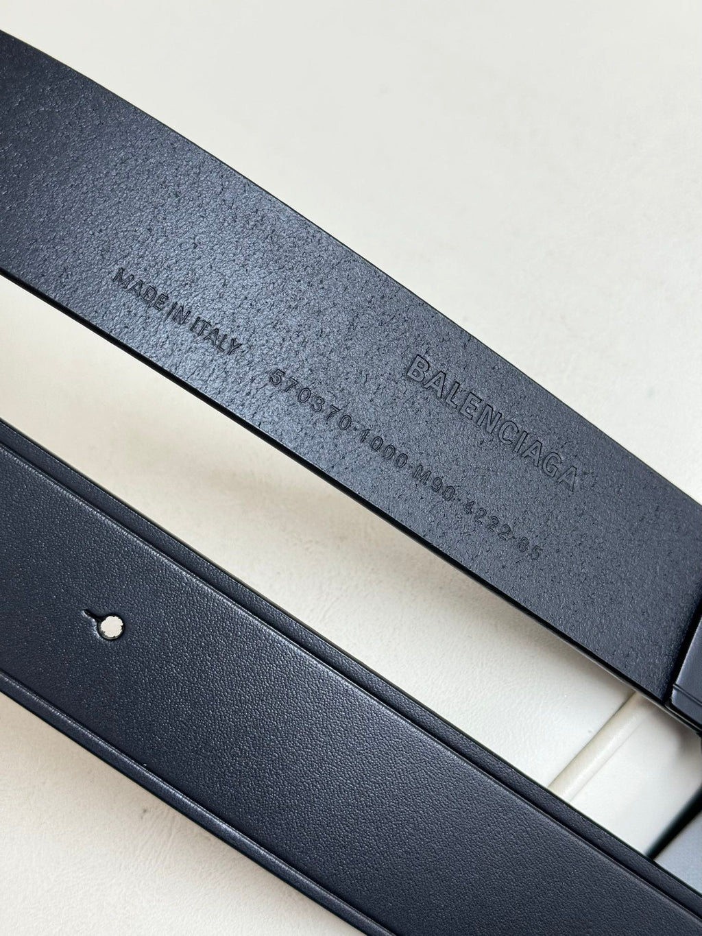 Balenciaga 5703701CH0B1000 Black & Silver Designer Belt - detail image 7